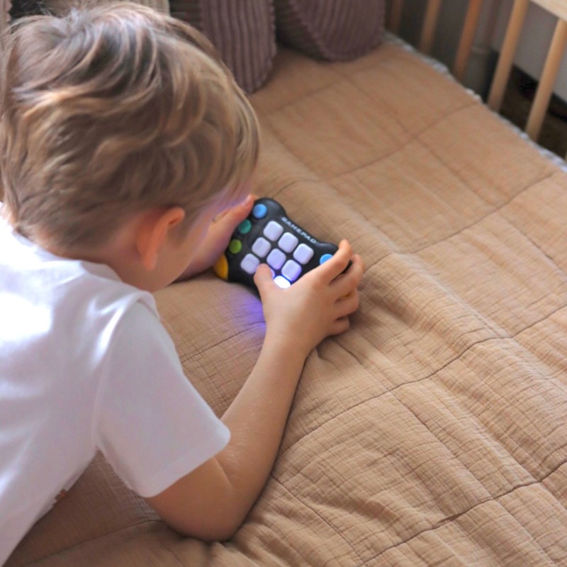 WOOPIE Hra POP IT Fidget Toy Gamepad Interaktívna Antistresová Hračka - Modrá