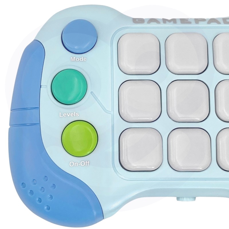 WOOPIE Hra POP IT Fidget Toy Gamepad Interaktívna Antistresová Hračka - Modrá