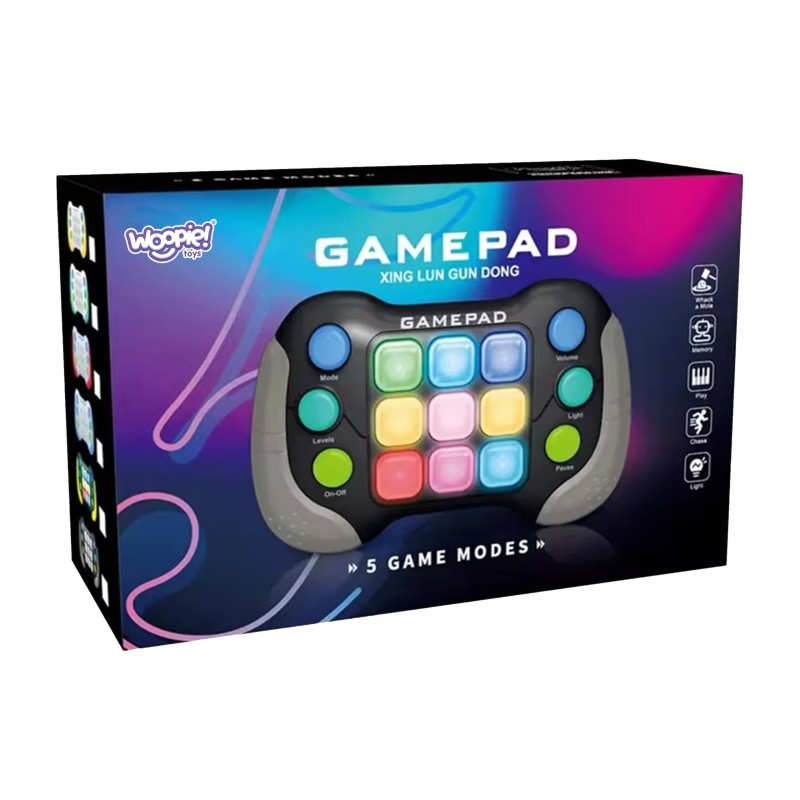 WOOPIE Hra POP IT Fidget Toy Gamepad Interaktívna Antistresová Hračka - Modrá