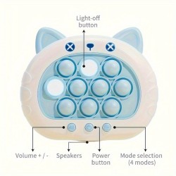 WOOPIE Hra POP IT Interaktívna Antistresová Hračka - Modré Mačiatko
