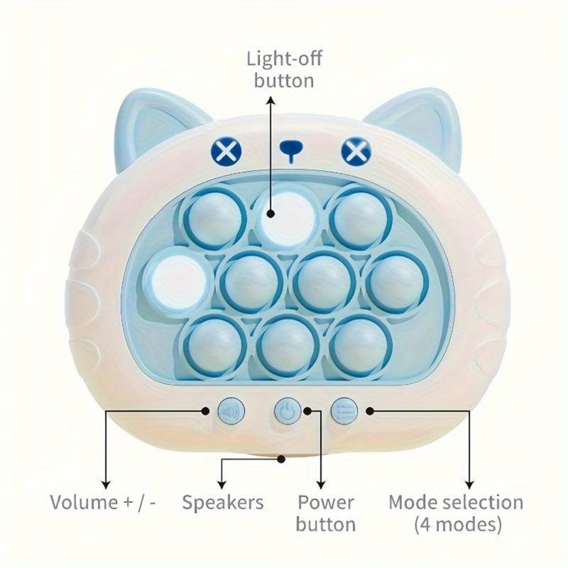 WOOPIE Hra POP IT Interaktívna Antistresová Hračka - Modré Mačiatko