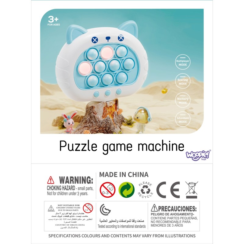 WOOPIE Hra POP IT Interaktívna Antistresová Hračka - Modré Mačiatko