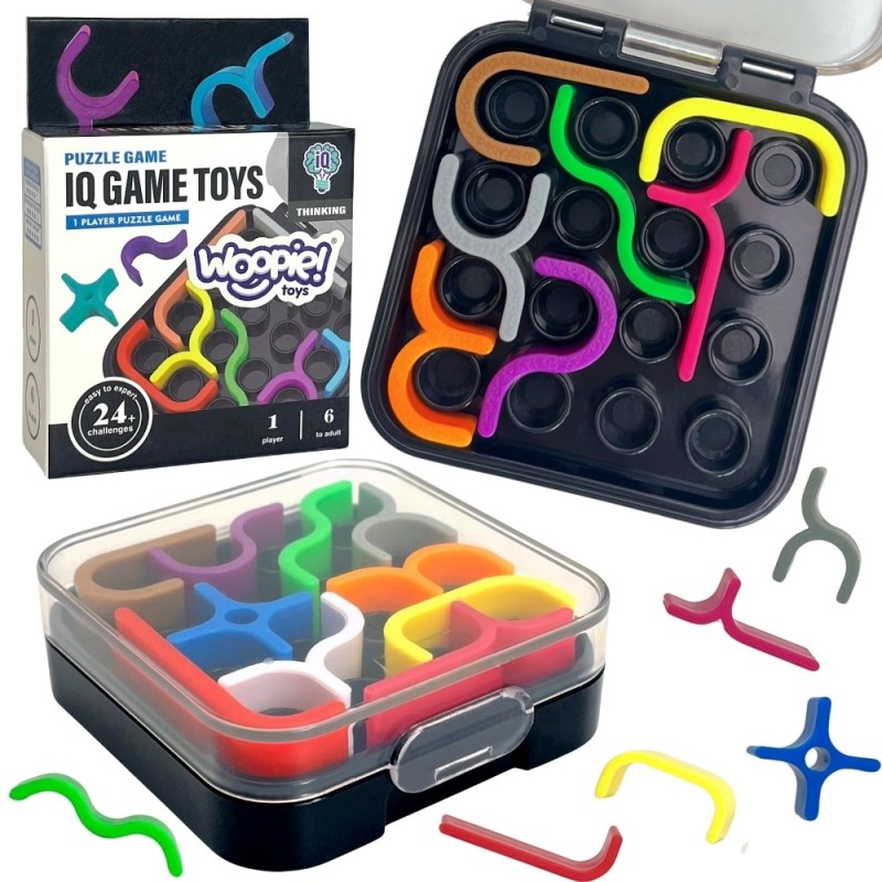 WOOPIE Logický hlavolam Tetris | Vrecková hra na tréning mozgu s úlohami