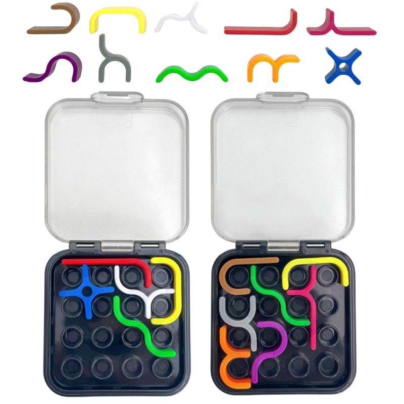 WOOPIE Logický hlavolam Tetris | Vrecková hra na tréning mozgu s úlohami