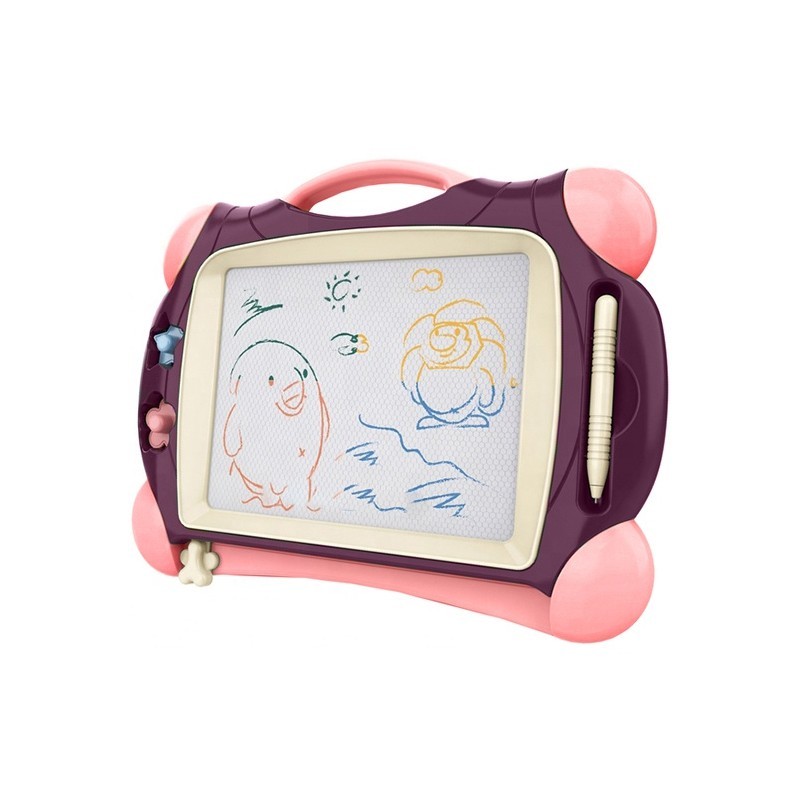 WOOPIE Mazacia Magnetická Tabuľa na Kreslenie + 2 Pečiatky Fialová