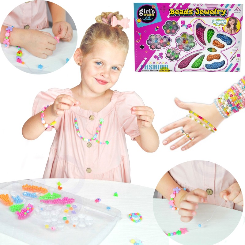 WOOPIE ART&FUN Sada na Výrobu Šperkov, Náramkov, Príveskov, Prsteňov, Náušníc s Motýľmi
