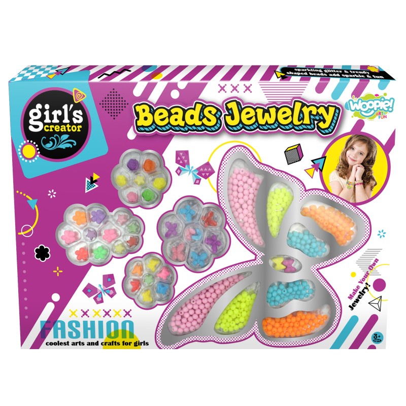 WOOPIE ART&FUN Sada na Výrobu Šperkov, Náramkov, Príveskov, Prsteňov, Náušníc s Motýľmi