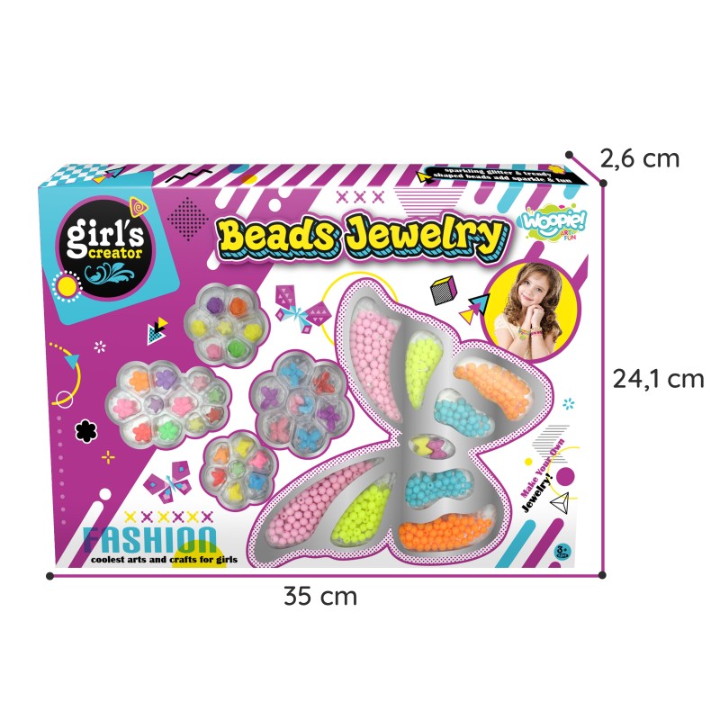 WOOPIE ART&FUN Sada na Výrobu Šperkov, Náramkov, Príveskov, Prsteňov, Náušníc s Motýľmi