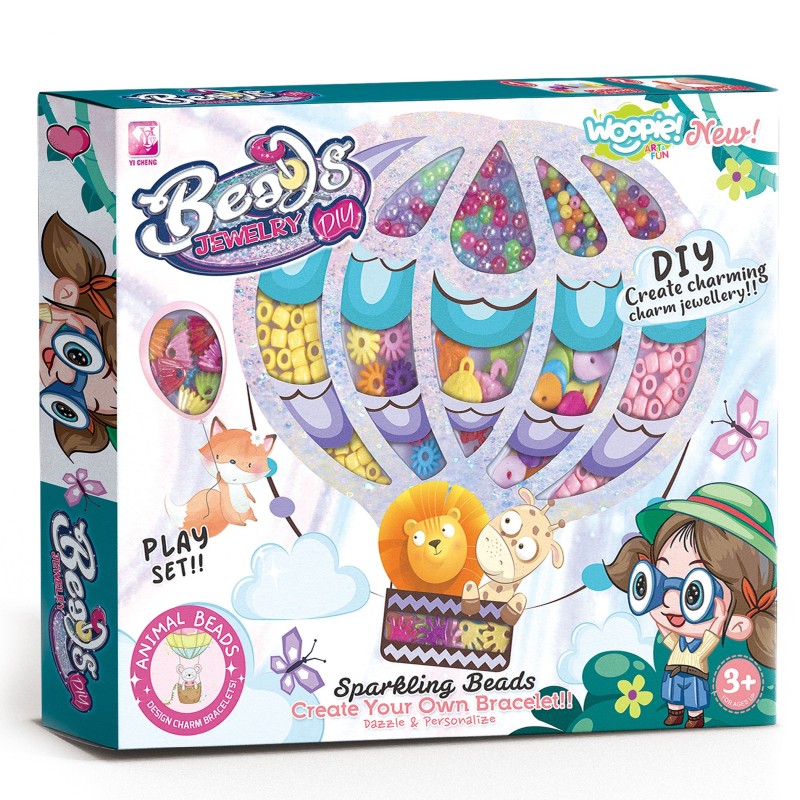 WOOPIE ART&FUN Sada na Výrobu Šperkov, Náramkov, Príveskov, Prsteňov - Navliekanie