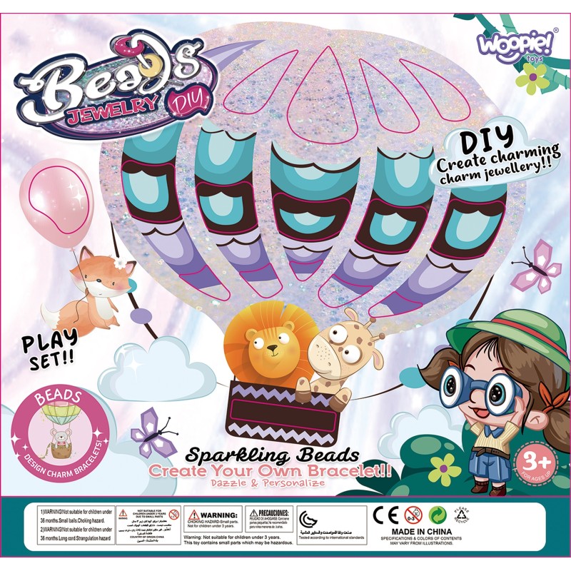 WOOPIE ART&FUN Sada na Výrobu Šperkov, Náramkov, Príveskov, Prsteňov - Navliekanie