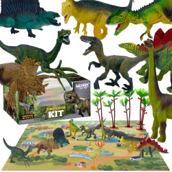 WOOPIE Figúrky Dinosaurov 9 ks. + Podložka