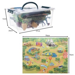 WOOPIE Figúrky Dinosaurov 9 ks. + Podložka