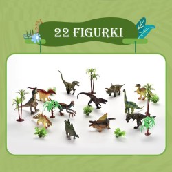 WOOPIE Figúrky Dinosaury + Podložka s Príslušenstvom 23 ks.