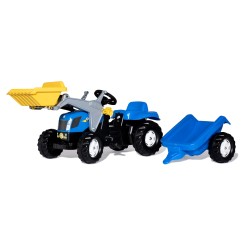 Rolly Toys RollyKid Šlapací Traktor + Nakladač New Holland s Prívesom