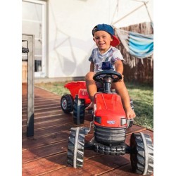WOOPIE GoTrac MAXI Šliapací Traktor s Prívesom - Červený