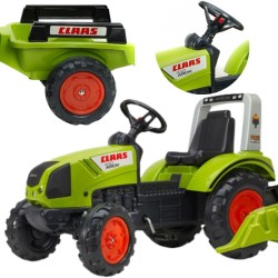 FALK Traktor Claas na Pedále s Vlečkou od 3 Rokov