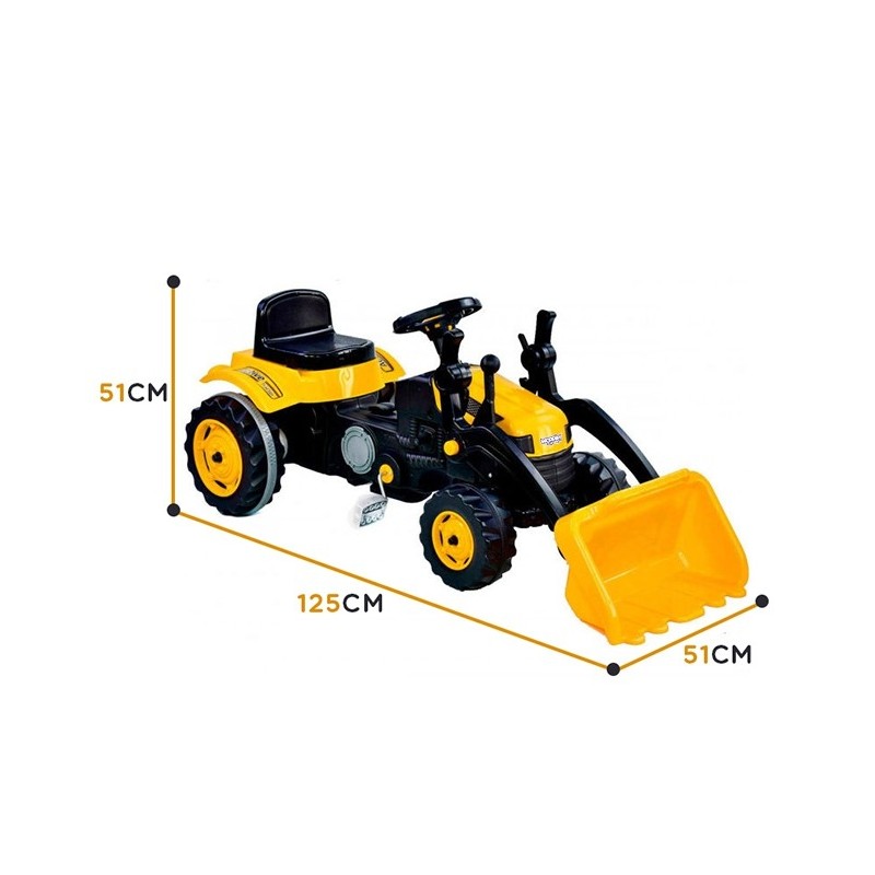 WOOPIE Šlapací Traktor s Lyžicou Farmer MaxTrac Classic