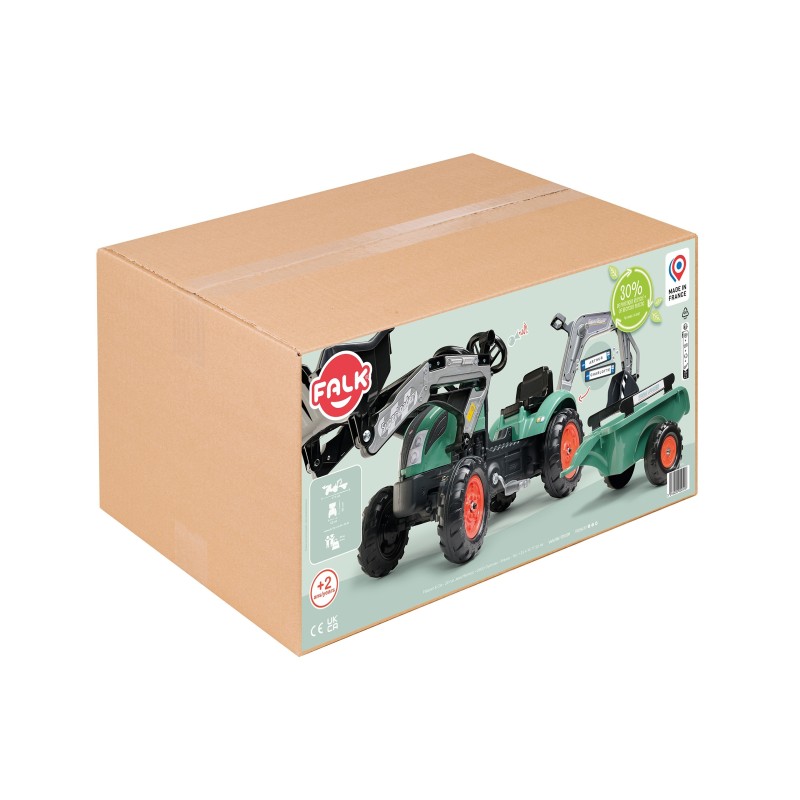 FALK Farm Lander Traktor s Lyžicou a Rýpadlom od 2-5 Rokov
