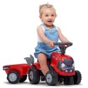 FALK Baby Case IH Ride-On Červený Detský Traktor s Vlečkou od 12 mesiacov