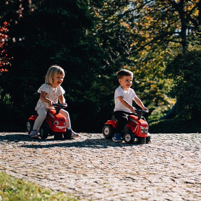 FALK Baby Massey Ferguson Červený Detský Traktor s Vlečkou od 12 Mesiacov