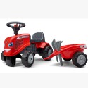 FALK Baby Massey Ferguson Červený Detský Traktor s Vlečkou od 12 Mesiacov