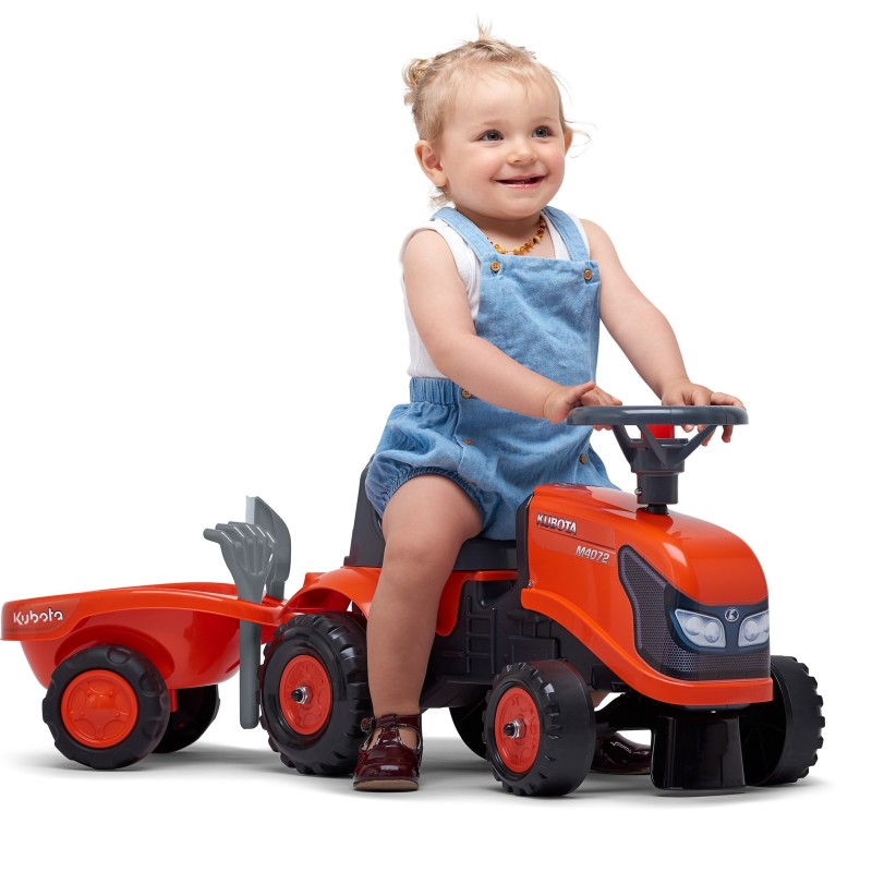 FALK Traktorík Baby Kubota s Vlečkou od 1 Roka