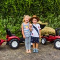 FALK Traktor na Pedále Valtra S4 s Vlečkou od 3 Rokov Bordový