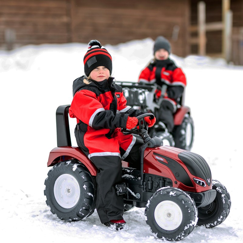 FALK Traktor na Pedále Valtra S4 s Vlečkou od 3 Rokov Bordový