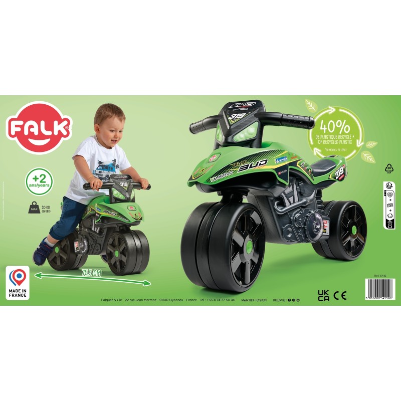 FALK Motorka Racing od 1 Roka - Zelená