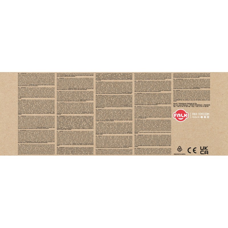 FALK Traktor Claas Odrážadlo s Lyžicou, Nakladačom a Vlečkou