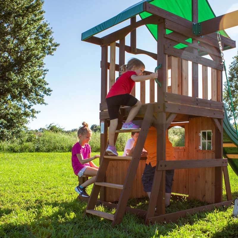 Lakewood Backyard Drevené Ihrisko s Hojdačkami a Šmykľavkou