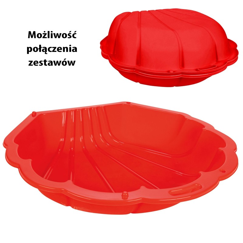 WOOPIE Pieskovisko a Suchý Bazén Mušla 1 ks. - Červená