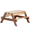Piknikový Stôl AXI Nick s Lavičkou, Slnečníkom, Nádobami na Vodu a Piesok