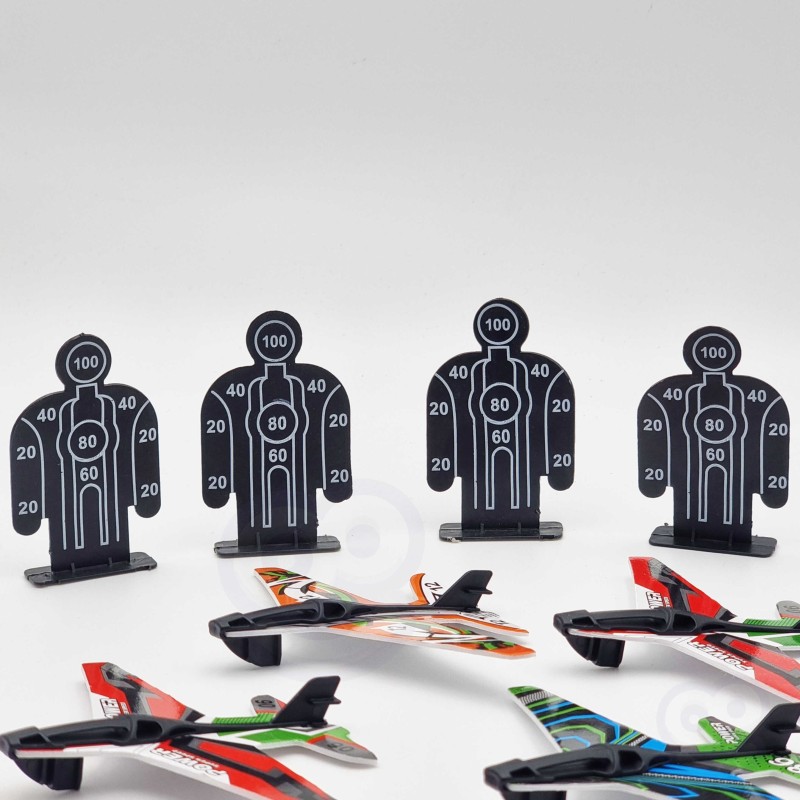 WOOPIE Automatický Pištoľový Raketomet + 4 Lietadlá