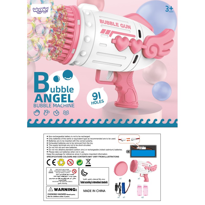 WOOPIE Pištoľ na Výrobu Bublín 91 Otvorov - Modrá