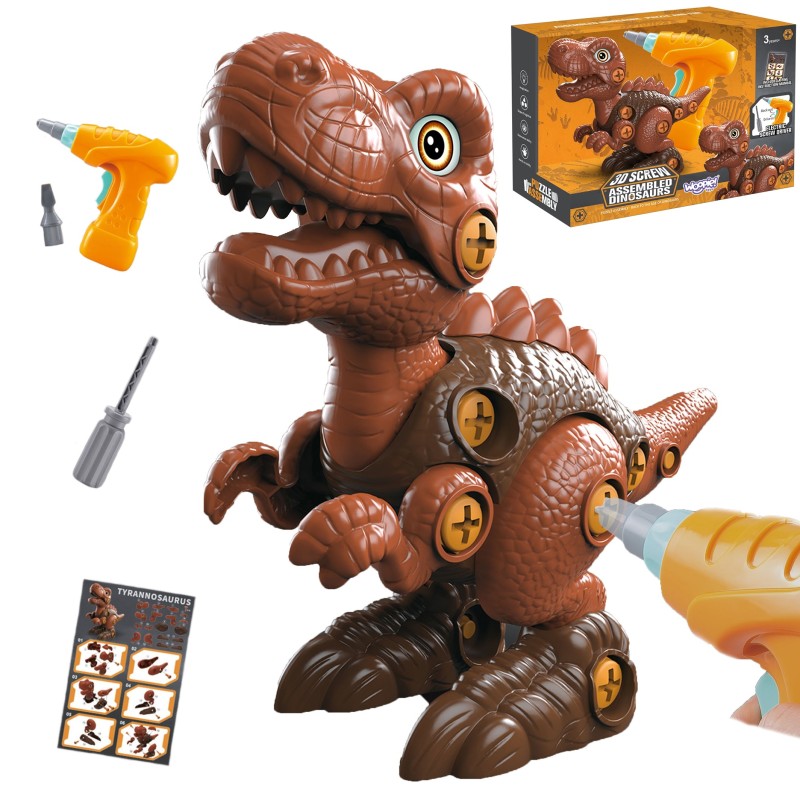 WOOPIE Konštrukčná Stavebnica Skladací DINO REX + Skrutkovač 31 Dielov