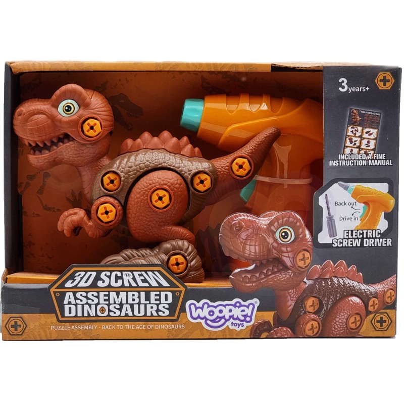 WOOPIE Konštrukčná Stavebnica Skladací DINO REX + Skrutkovač 31 Dielov