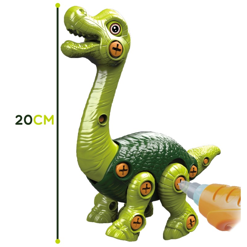 WOOPIE Konštrukčná Stavebnica Skladací DINO + Skrutkovačka 31 ks.