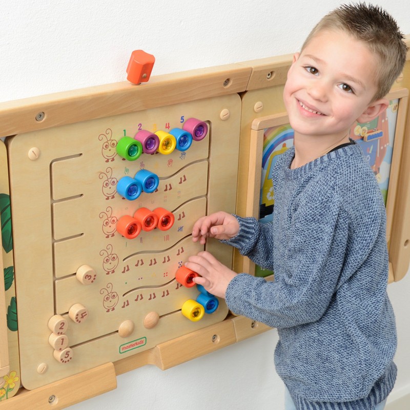 MASTERKIDZ Edukačná Tabuľa - Farebné Húsenice na Počítanie