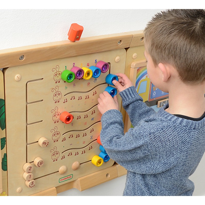 MASTERKIDZ Edukačná Tabuľa - Farebné Húsenice na Počítanie