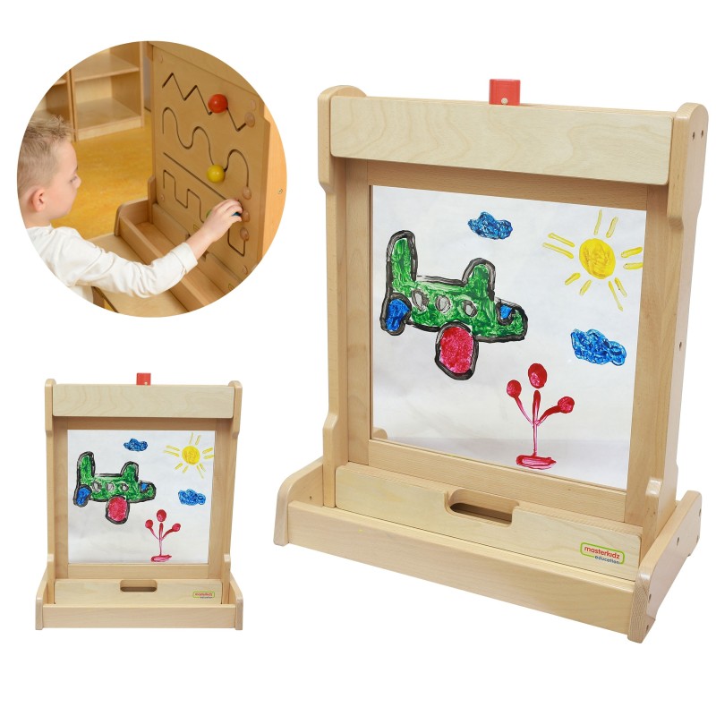 Drevená Tabuľa na Maľovanie a Statív na Tabule Masterkidz 2v1