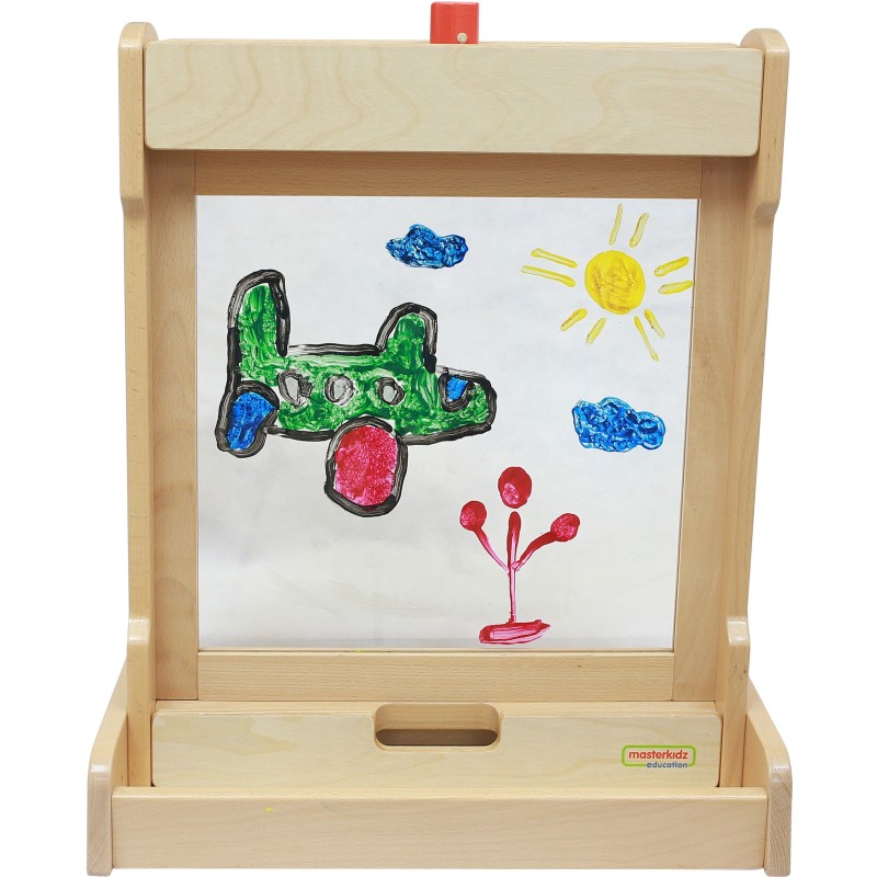 Drevená Tabuľa na Maľovanie a Statív na Tabule Masterkidz 2v1