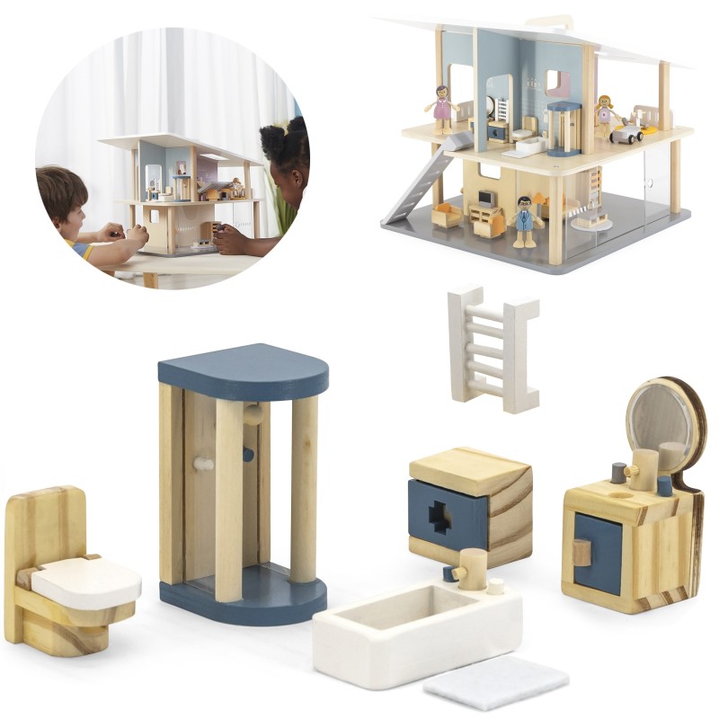 Sada nábytku pre bábiky VIGA PolarB Kúpeľňa