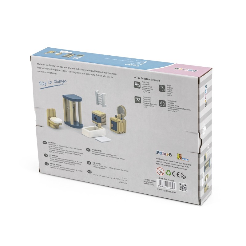 Sada nábytku pre bábiky VIGA PolarB Kúpeľňa