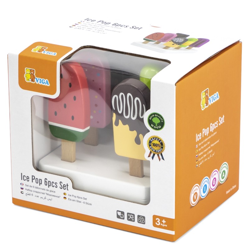 VIGA Drevená Sada Nanukov so Stojanom 6 ks.