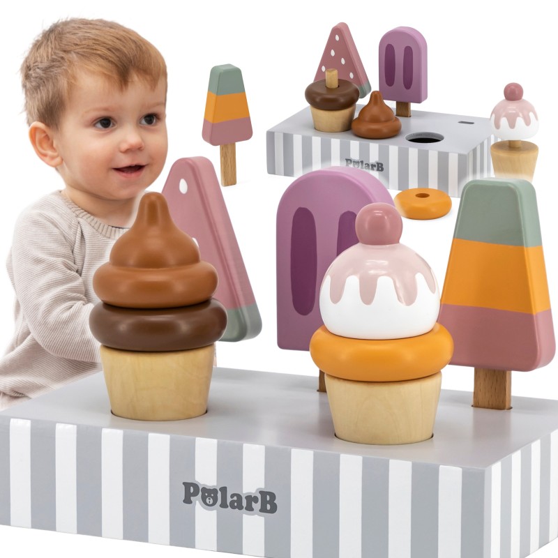 Drevená Zmrzlina a Nanuky so Stojanom 5 ks. VIGA PolarB