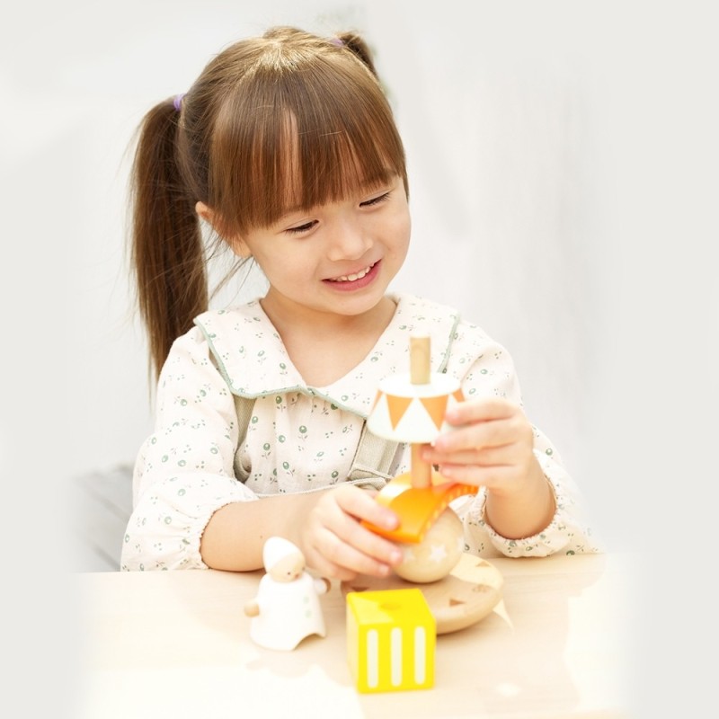 CLASSIC WORLD Balančná Drevená Pyramída - Klaun