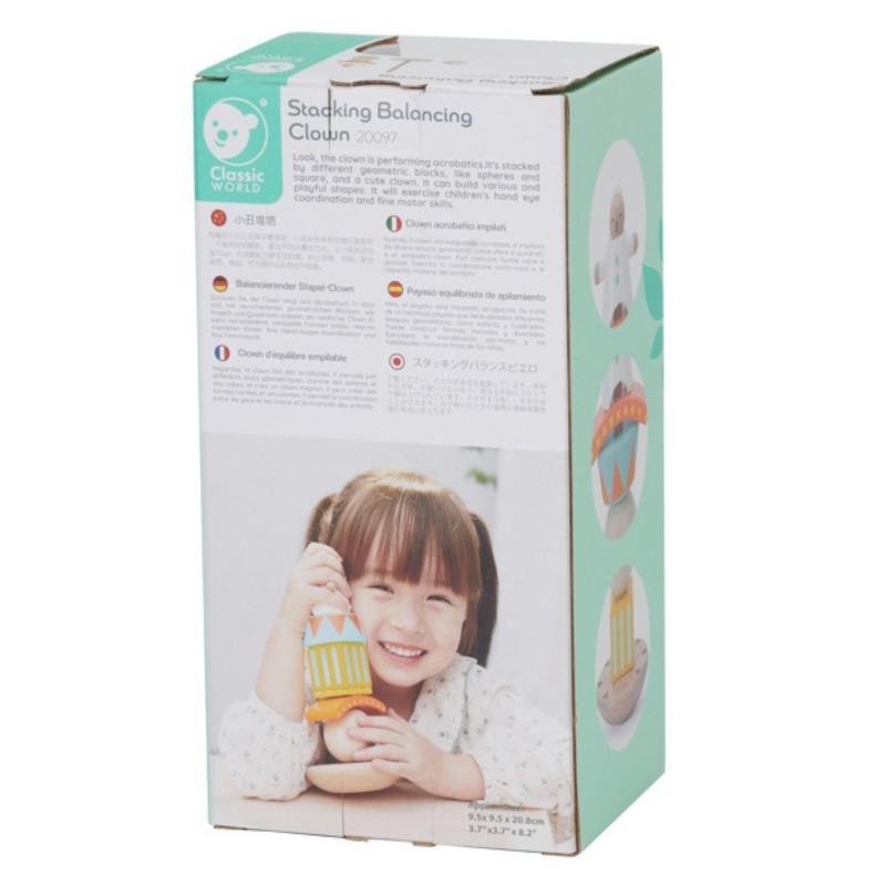 CLASSIC WORLD Balančná Drevená Pyramída - Klaun
