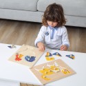 VIGA Drevené Puzzle Montessori Kohút s Úchytmi