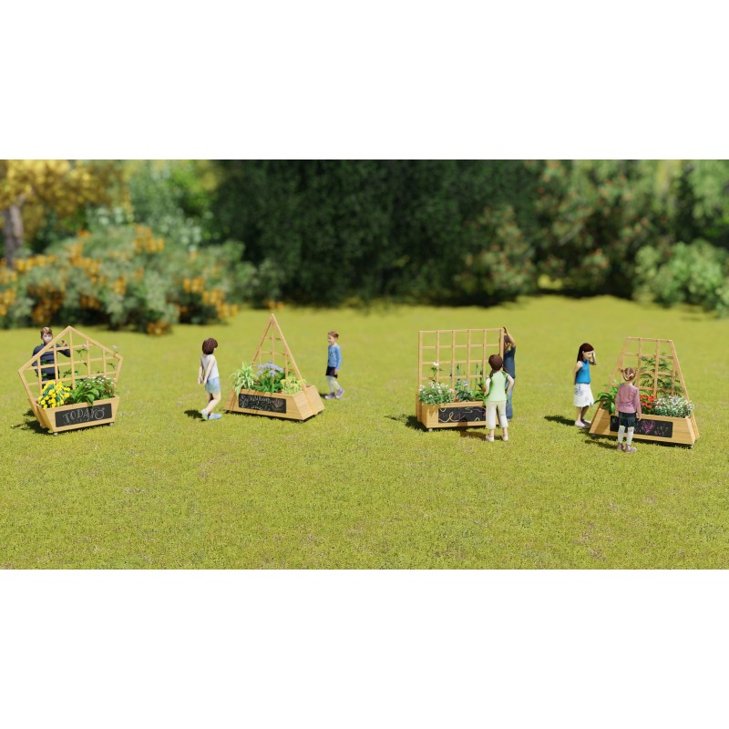 CLASSIC WORLD EDU Mobilný Drevený Záhon s Tabuľou